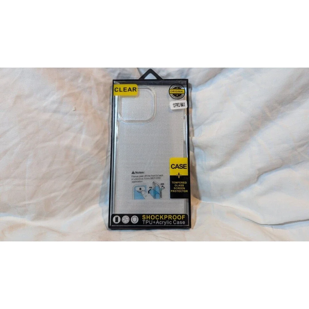 Apple IPhone 13 Pro Max 6.1 Shockproof Clear Case  & Tempered Glass C314
